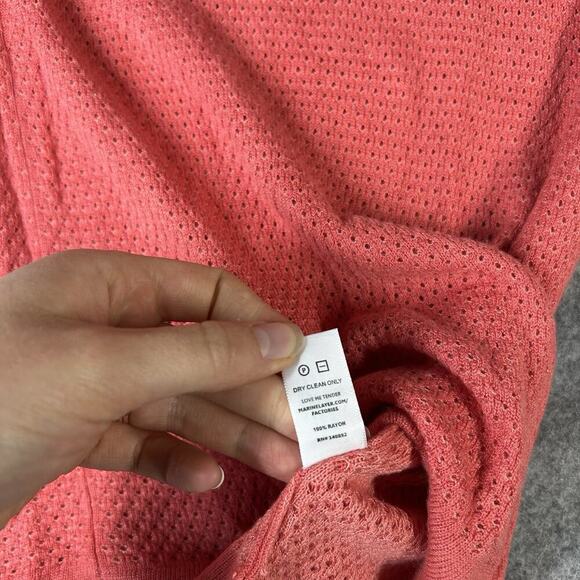 Marine Layer Women's Small Coral Sofia Sweater Long Sleeve Pullover Open Knit - Picture 6 of 7